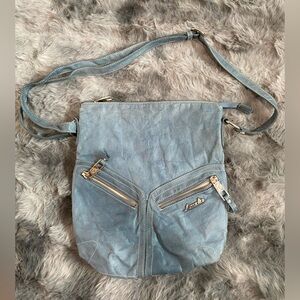 Arcadia Blue Leather Crossbody Bag